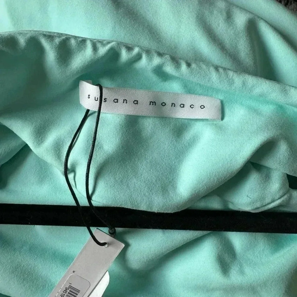 NWT Revolve Susana Monaco Strapless Tube Open Back Long Maxi Dress Mint Creme - Picture 15 of 16